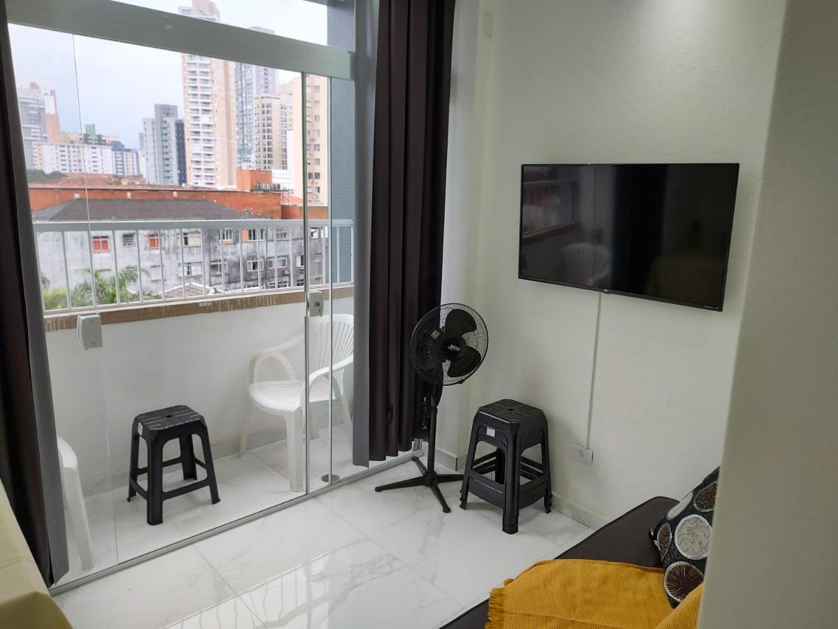 Apartamento Na Praia Do Gonzaga Сантос Екстериор снимка